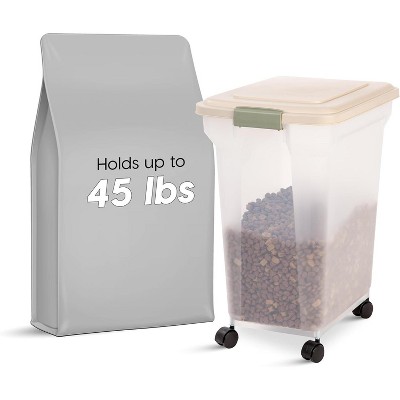 IRIS USA 55qt/45lbs Premium Airtight Pet Food Storage Container, Smoke, 1  Unit - Fred Meyer