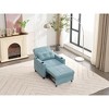 NicBex 3-in-1 Convertible Sleeper Chair,Tech Cloth Folding Sofa Bed with USB Ports,Comfortable Couches with 4 Side Pockets for Living Room,Green - 4 of 4