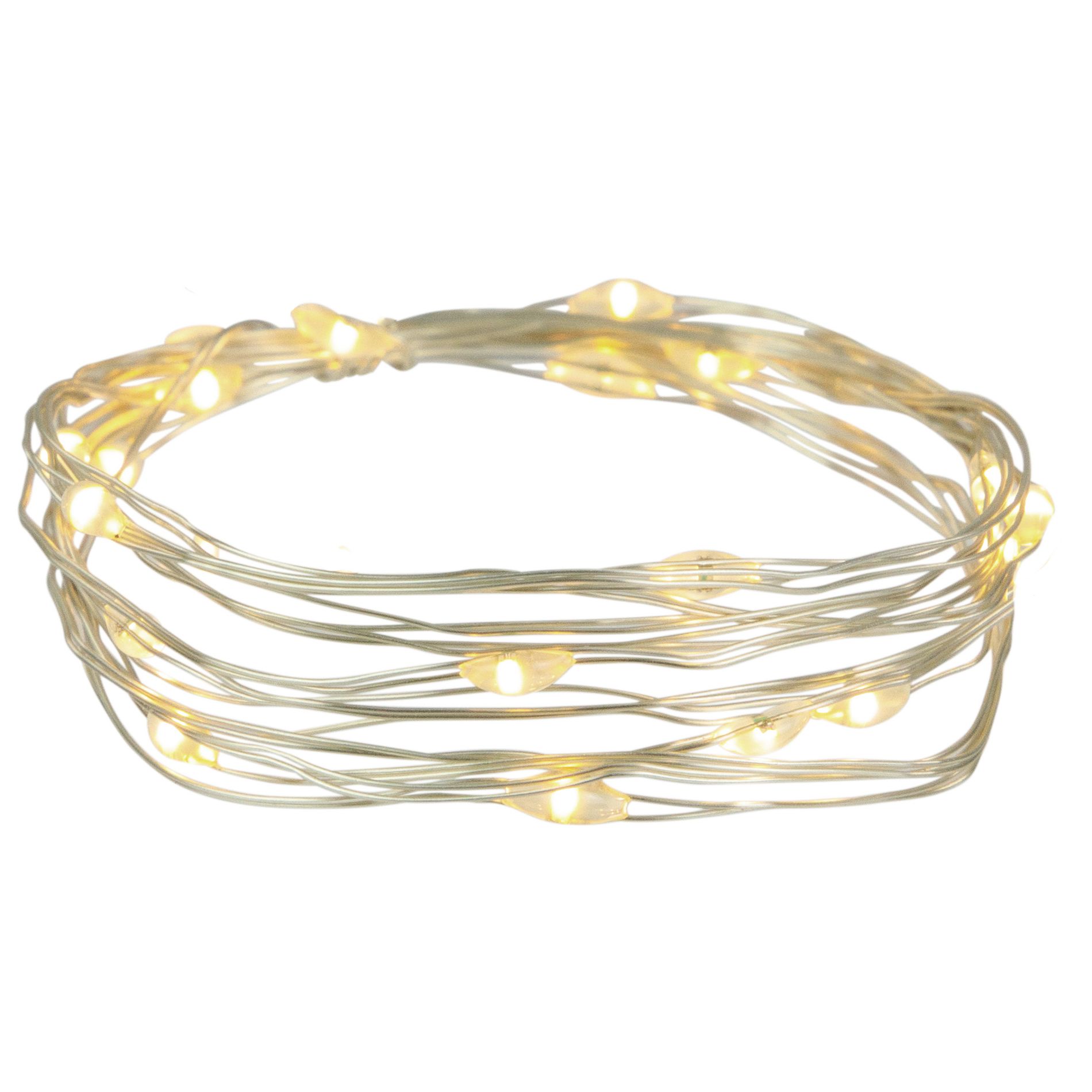 Northlight Micro Fairy Christmas Lights - Warm White LED - 6' Copper Wire - 20ct