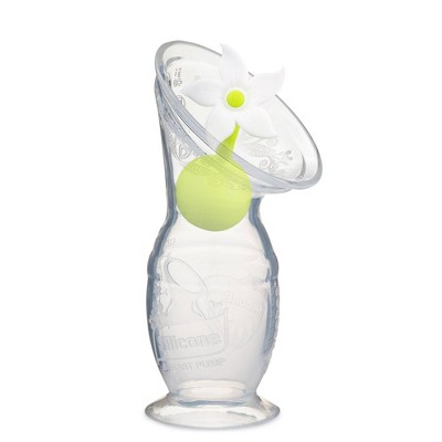Image of haakaa Breast Pump with Suction Base and White Flower Stopper - 4oz