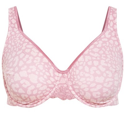 Avenue  Women's Plus Size Embroidered Support Underwire Bra - Sweet Pink -  50d : Target