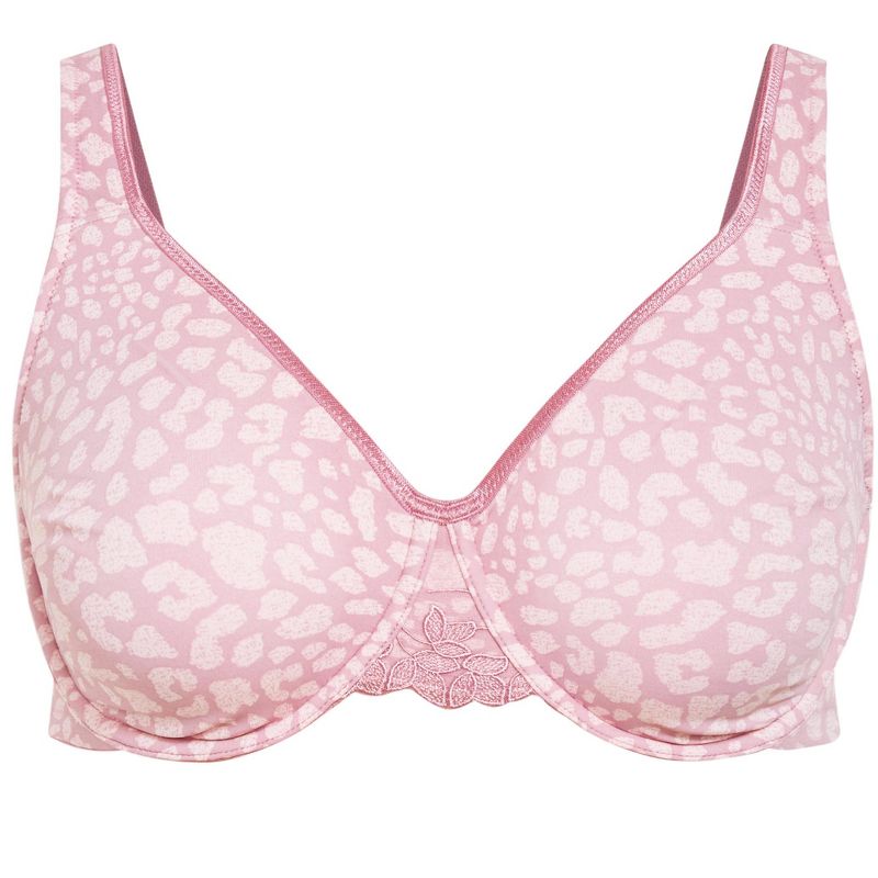 Women's Plus Size Smooth Caress Print Bra - pink | AVENUE, 1 of 5