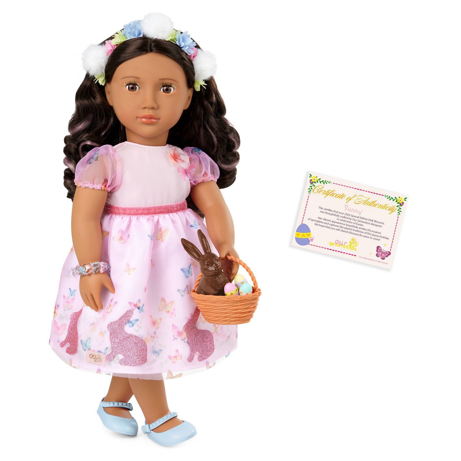 Our Generation Sunny Limited-Edition Easter Collectible 18" Doll & Accessories