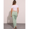 INSPIRE CHIC Women's Elastic Waistband Soft Gym Yoga Cotton Stirrup Pants Leggings - 4 of 4