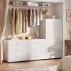 Aheaplus Closet Storage Cabinet 2 Set with 6 Drawers, Night Stand with Storage, 6-Drawers Dressers - 3 of 4