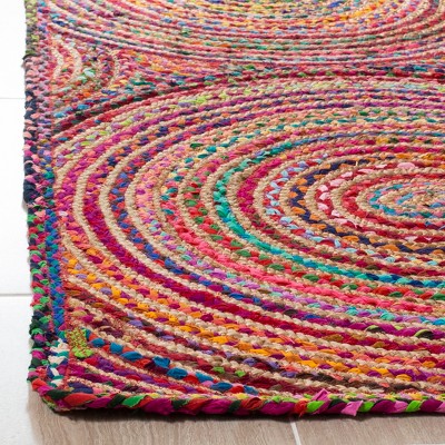 Cape Cod Red and Multicolor Handmade Wool Cotton Area Rug