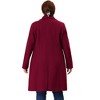 Agnes Orinda Women's Notched Lapel Double Breasted Long Pea Coats with Pocket - 4 of 4