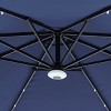 Barton Offset 10' Cantilever Solar Power LED Lighted Patio Outdoor Umbrella, Navy Blue - 4 of 4