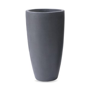 Rosemead Home & Garden, Inc. Concrete Outdoor Planter Pot Black 13.4"x13.4" - 1 of 4