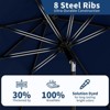10ft Patio Umbrella, Table Umbrella Outdoor Patio with Crank Lift & Push Button Tilt, 8 Sturdy Ribs for Yard, Deck, Pool - 4 of 4