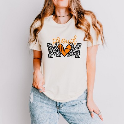 Simply Sage Market Proud Mom Basketball (Colorful) Short Sleeve Tee - XL - Cream
