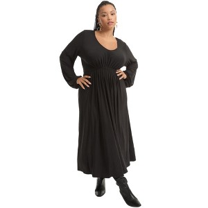 June + Vie by Roaman's Empire Waist Dress - 1 of 4