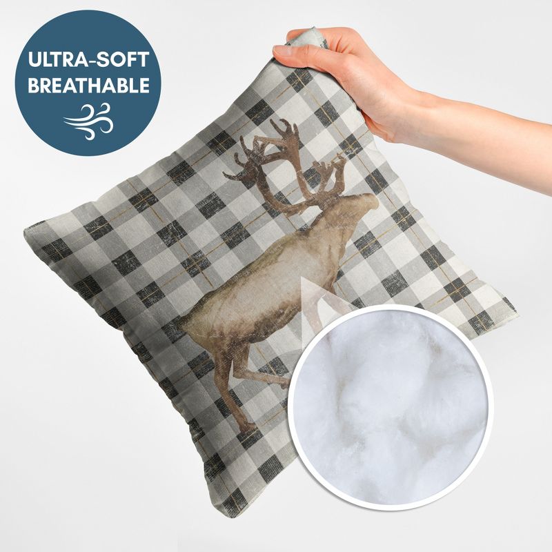 Santas Deer Ii by Pi Holiday Collection - Minimalist Throw Pillow, 5 of 12