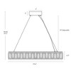 LNC Laycantonic 1-Lights 25.6" Luxury and Glam Drum Crystal Integrated LED Chandelier, Gold - 3 of 4