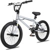Hykolity 20-Inch Freestyle BMX Bike, Kids Teens Adults, Carbon Steel Frame, Black/Silver, Ideal for Beginner to Advanced Riders - 2 of 4