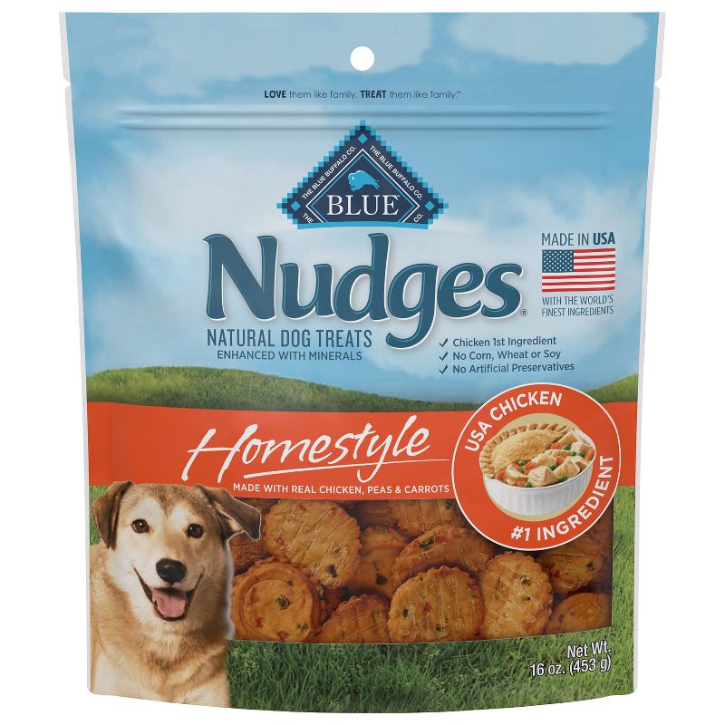 Blue Buffalo Nudges Homestyle Natural Dog Treats with Chicken Flavor - 16oz, 1 of 7