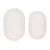 Double Ruffle Collection Bathroom Rugs Set, Washable Rug, Extra Soft and Absorbent bath Rug, Kitchen Mat, Bath Mat Set,Non-Slip, 2 Pcs Set(M+L), Ivory - 2 of 4