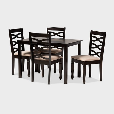 Baxton studio lovy modern and online contemporary 5 piece wood dining set