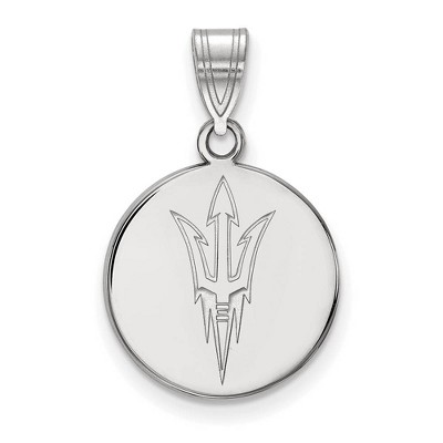Black Bow Jewelry 14k White Gold Arizona State Sun Devils NCAA Medium Pendant
