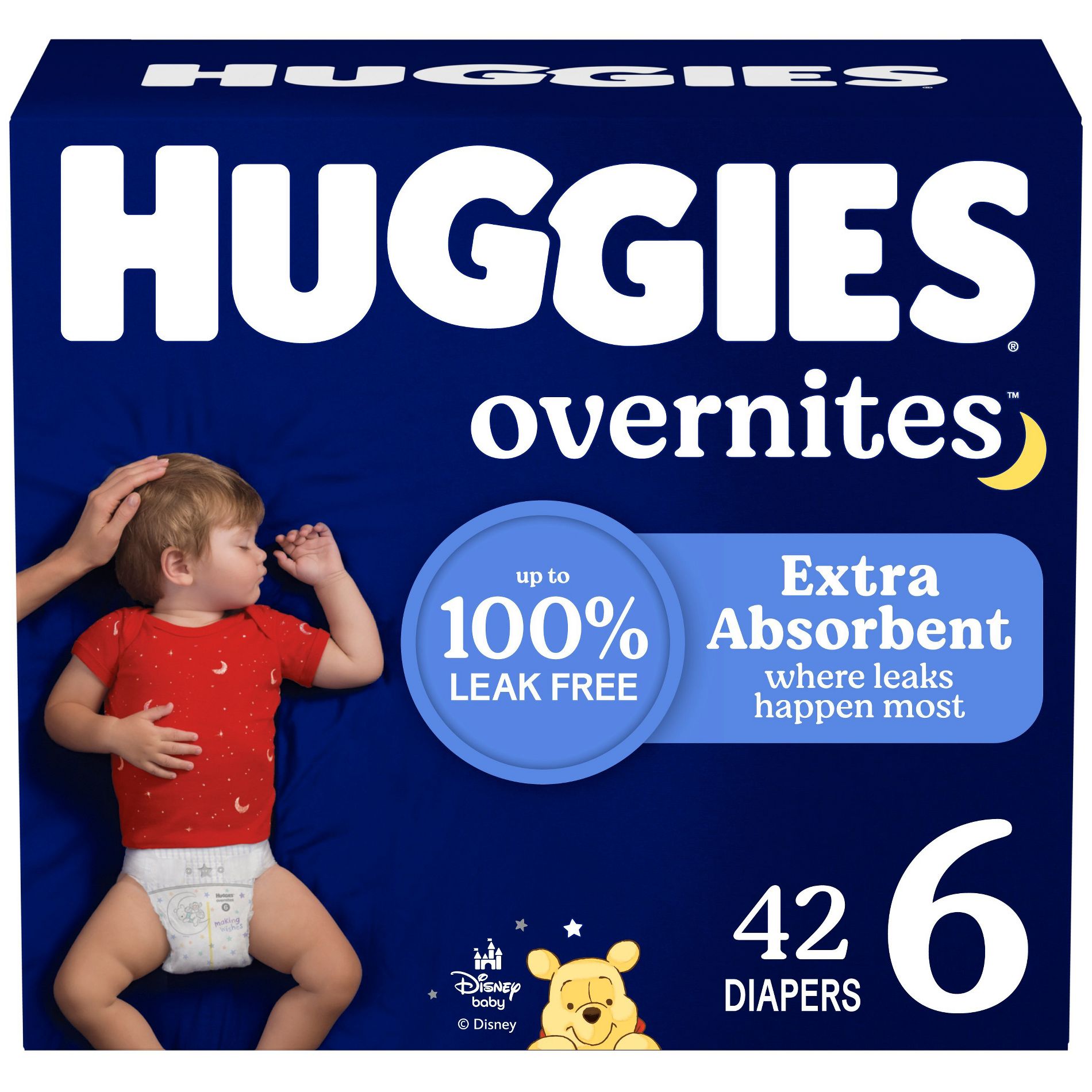 Huggies Overnites Nighttime Baby Diapers - Size 6 - 42ct