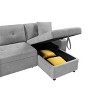 NicBex Pull Out Sectional Sofa L-Shaped Convertible Couch with Storage Chaise and 2 Cup Holders for Living Room,Apartment,Office - 4 of 4