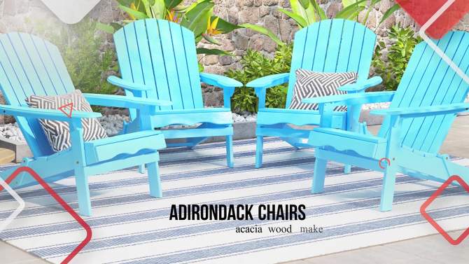 Hanlee Set of 2 Folding Wood Adirondack Chair - Christopher Knight Home, 6 of 10, play video