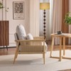 Karl Home Light Gray Chenille Accent Chair Armchair With Pillow - 4 of 4