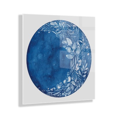 23" x 23" Waxing Flower Moon by Ingrid Sanchez of CreativeIngrid Floating Acrylic Wall Canvas - Kate & Laurel All Things Decor