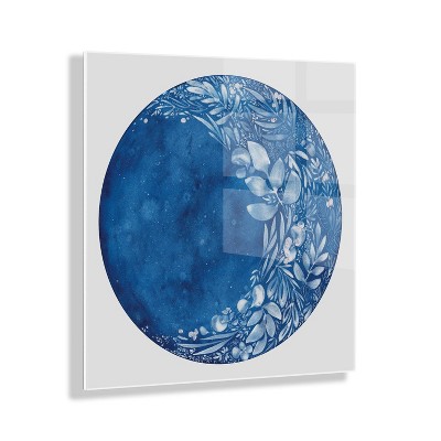 23" x 23" Waxing Flower Moon by Ingrid Sanchez of Creative Ingrid Floating Acrylic Wall Canvas - Kate & Laurel All Things Decor