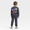 Toddler Boys 2pc Disney Cars Lightning McQueen Racing Fleece Pullover and Bottom Set - Black - 2 of 4