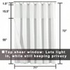 Hotel Style Cotton Shower Curtain with Snap - in Liner Mesh Window Honeycomb Waffle White 72x72 Inches Washable - 4 of 4