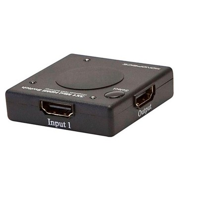 Monoprice Blackbird - 3x1 HDMI 1.4 Switch | Mini, HDCP 1.4, 1080P@60hz, FCC and CE Compliant