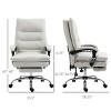 135° Reclining High Back Executive Desk Chair with Remote and Wheels, Heated Massage Office Chair with Footrest for Home or Office-3irtyhousy - 4 of 4