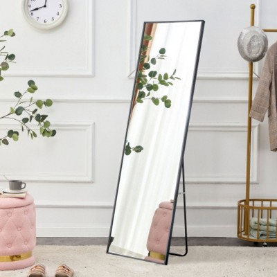 Aluminum Frame Wall-Mounted Full-Length Mirror - Ideal for Bathroom, Bedroom, Entryway, Decor, and Retail