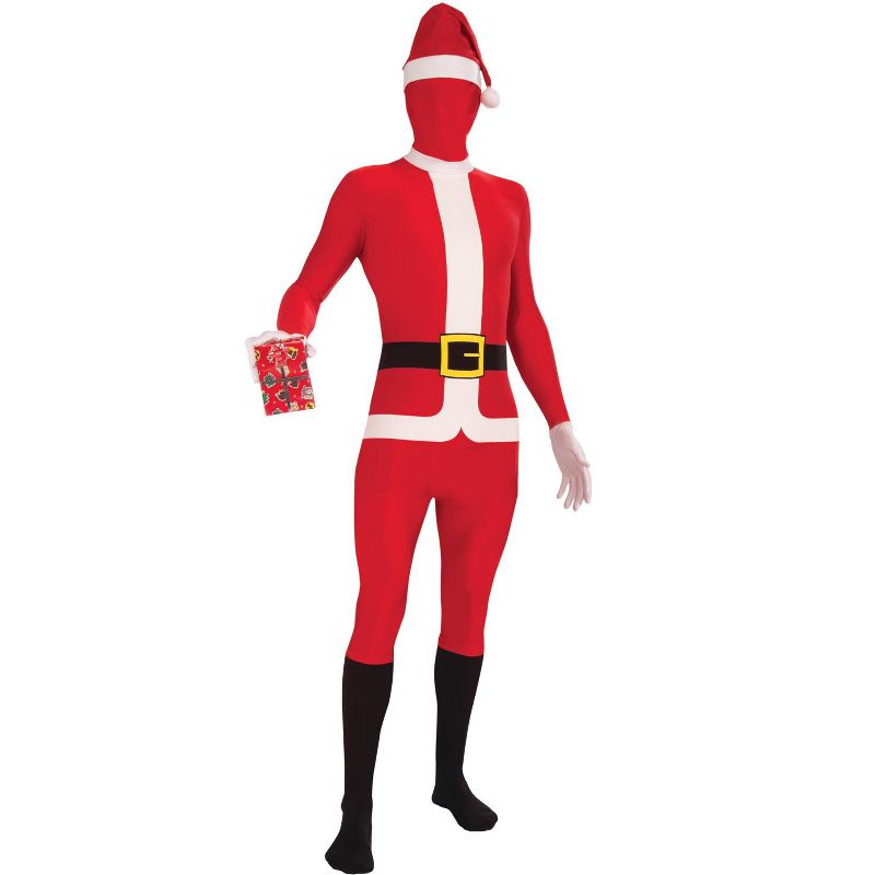 Forum Novelties Santa Claus Skin Suit Adult Costume, X-Large, Red, 1 of 2