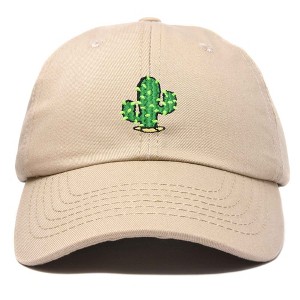 Dalix Cactus Embroidered Cap Cotton Succulent Baseball Hat Plant Adjustable Womens - 1 of 4