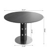43" Mid-Century Modern Round Pedestal Dining Table with Solid Wood Top, Small Kitchen Table for Living Room or Dining Room-The Pop Home - 4 of 4