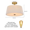 YIYIBYUS Modern Semi Flush Mount Ceiling Light With Fabric Shade - 4 of 4