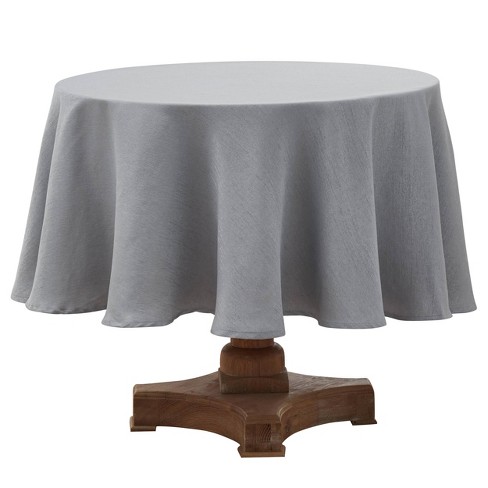 Gray round clearance tablecloth