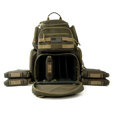 K-Cliffs Heavy Duty Range Backpack Rucksack Multi-Functional Pouches with Molle Strap System Khaki