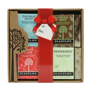 Plantlife Holiday Mint Soap Combo 4-Pack – Moisturizing, Soothing, Handcrafted, Plant-Based – Made in California, 16oz - 1 of 1