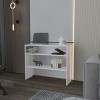 GlasFlength Decorative Storage Cabinets Modern Open Shelf Console Table Simple Design for Living Room Entryway, White, 39.3"*11.8"*31.5" - 3 of 4