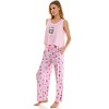 Derek Heart Womens PJ Set with Cropped Tank & Pants - 2 of 4