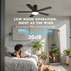 Siljoy 52 Inch Ceiling Fans with Lights, Low Noise Reversible Airflow DC Motor Ceiling Fan with Remote, Flush Mount Ceiling Fan for for Indoor - 2 of 4