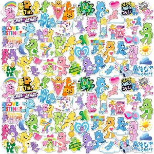 Care Bears Unlock The Magic 100ct Vinyl Large Deluxe Stickers Variety Pack - 1 of 4