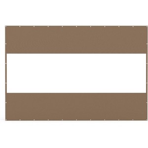 DOMETOUR Heavy Duty Waterproof Clear PVC Curtain, 18oz Weatherproof Privacy Screen for Patios, Gazebos, Pergolas (8'H x 12'W, Brown) - 1 of 4