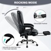 Grungis Linen Massage Swivel Office Chair with Foot Rest and Padded Armrests,Gaming Chair with Heat and 6 Vibration Points for Office - 4 of 4