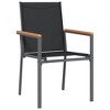 VidaXL Patio Chairs 2 pcs Black 21.7 in.x24.2 in.x35.4 in. Textilene and Steel - 3 of 4