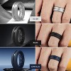 Men's 8mm Silicone Wedding Rings - 2mm Thick Breathable Multipack (1/4/6-Pack) - 3 of 4