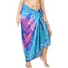 LA LEELA Women's Sarong Coverups Bikini Skirt Swimsuit Swim Cover Up Summer Wraps Swimwear Beach Wrap Skirts for Women One Size Abstract, Green - 2 of 4